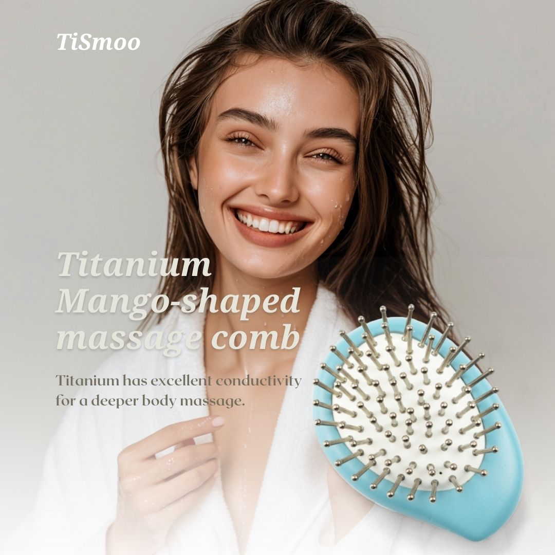 Titanium Mango shaped massage comb