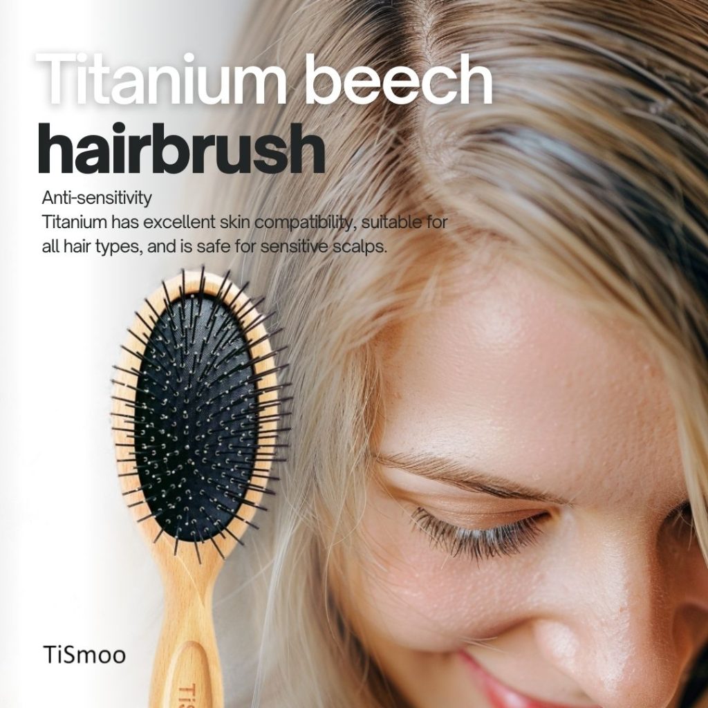 Titanium beech hairbrush