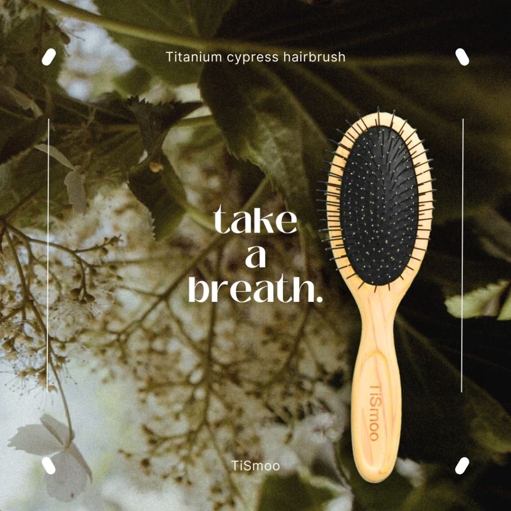 Titanium cypress hairbrush