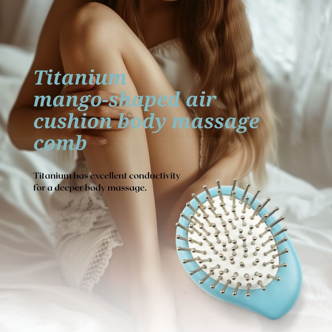 Titanium mango shaped body massage comb 2