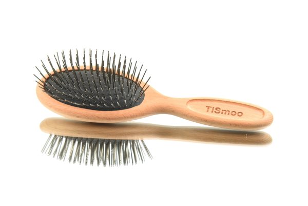 Titanium pins beech hair brush